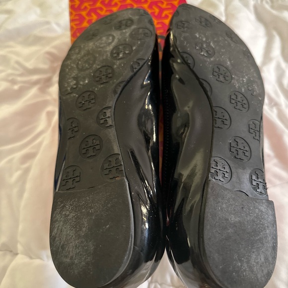 Tory Burch Black patent Leather REVA BALLET Slip-on Everyday Biz-Casual FLATS - Picture 7 of 8